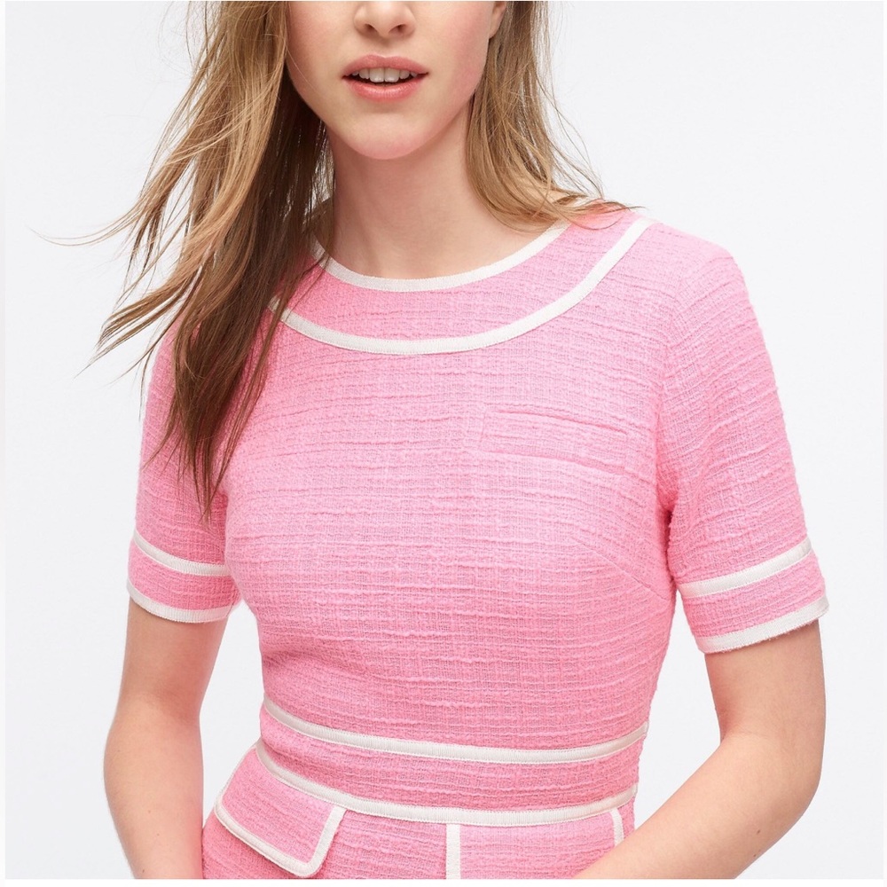 NWT J.Crew Pink Tweed Dress with Pockets